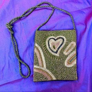 Beautifully embellished petite embroidered cross body travel or festival bag
